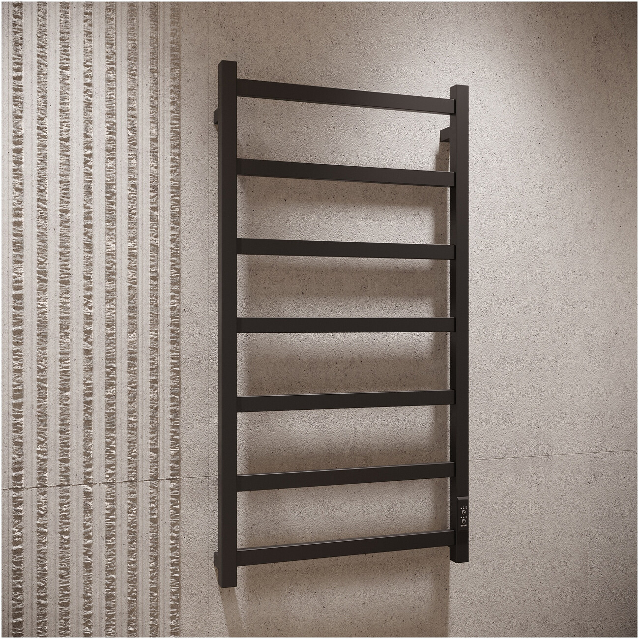 Полотенцесушитель электрический 100х50 см черный Ewrika "Пенелопа КВ7" 4657812418477 - изображение 7