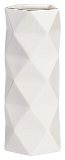Ваза декоративная белая 28 см Allure Silver Medium