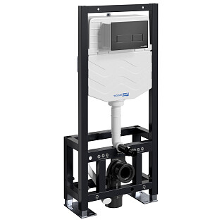 Инсталляция для подвесного унитаза с кнопкой смыва черная Dill 61TLT.010.ME.MB03