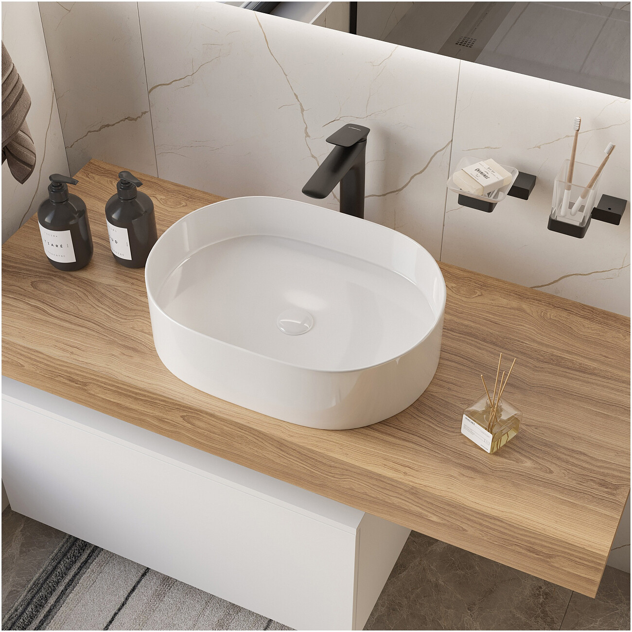 Раковина-чаша 37х50 см белая Stworki "Берген" S21412WH - изображение 5