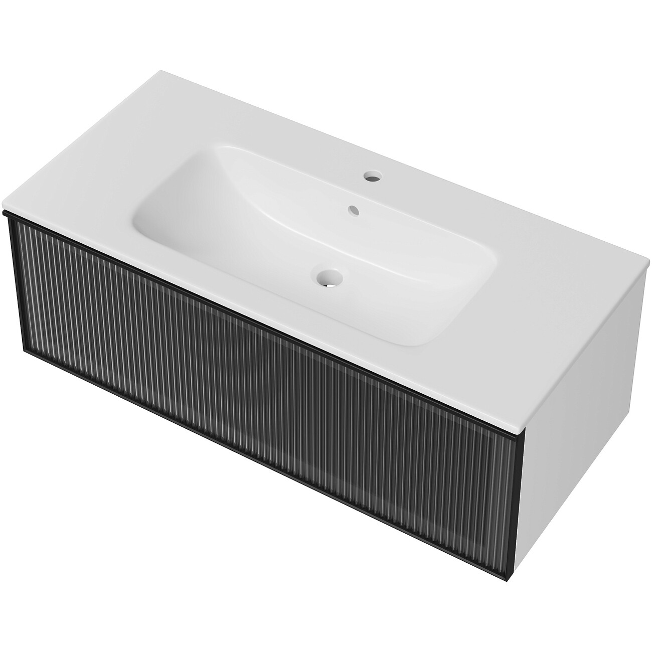 Раковина мебельная фарфоровая 100 см белая Stworki "Левангер" - изображение 4