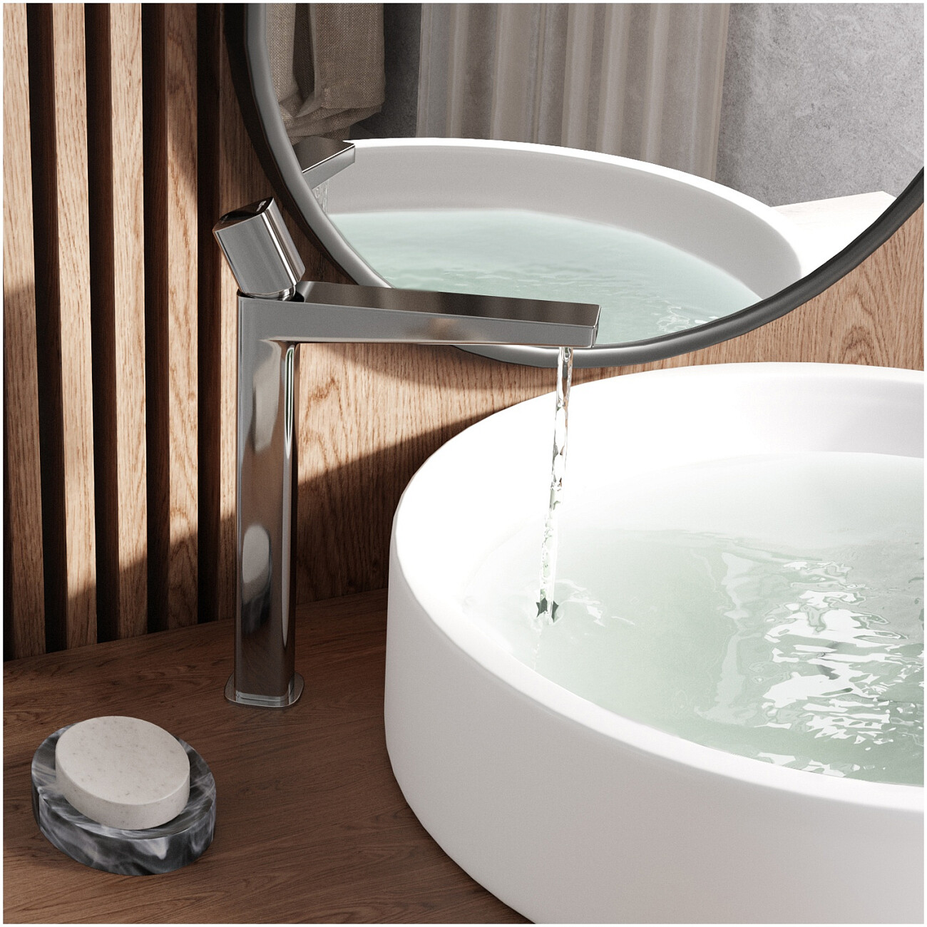 Смеситель для раковины из латуни хром Wasserkraft 8603H - изображение 2