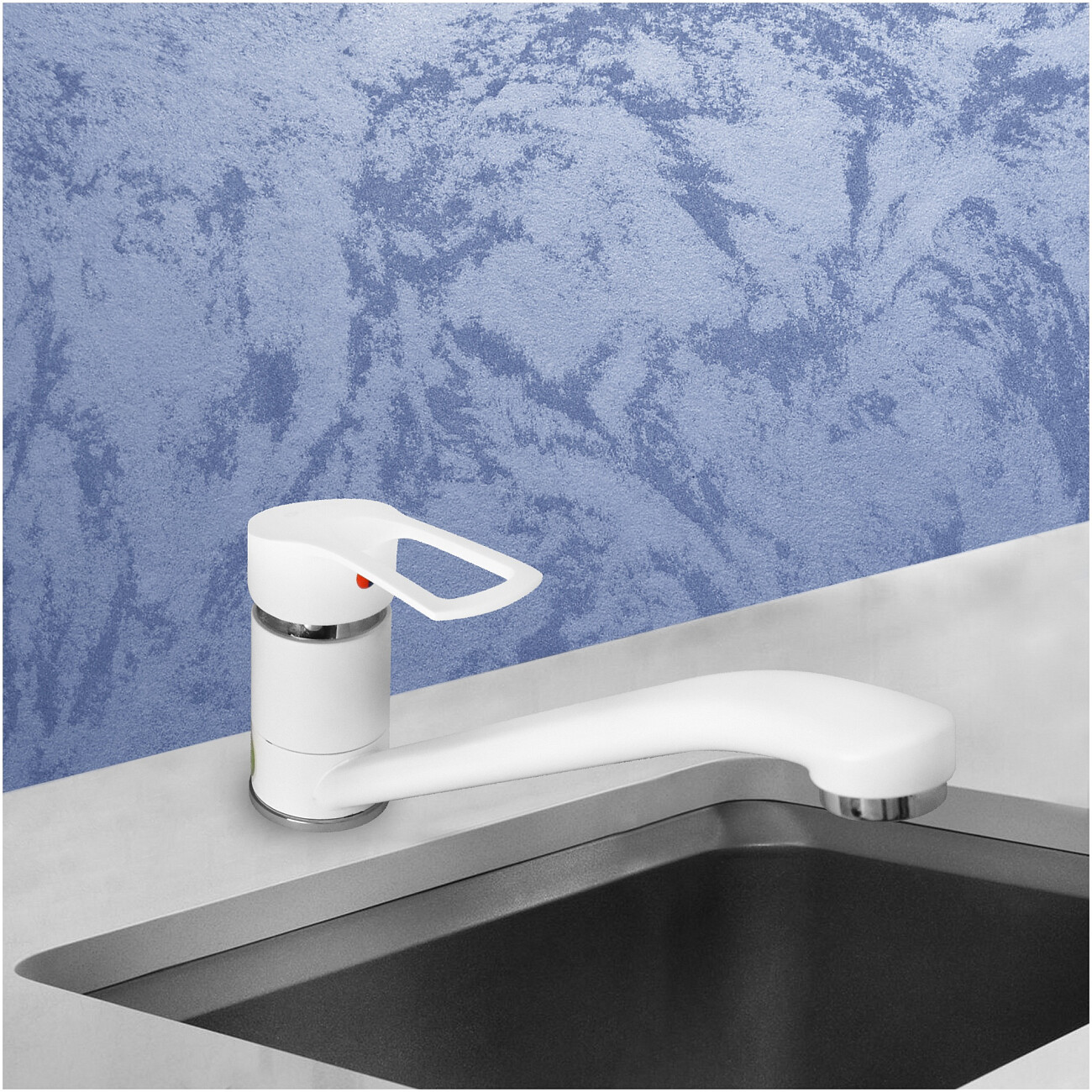 Смеситель для кухни однорычажный белый Juguni Luxe Capella 0402.446 - изображение 3