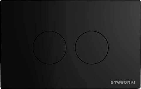 Кнопка смыва черная матовая Stworki &quot;Хельсинки&quot; 500471