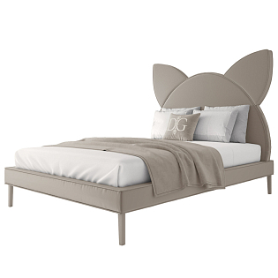 Кровать детская 140х200 бежевая Kitty
