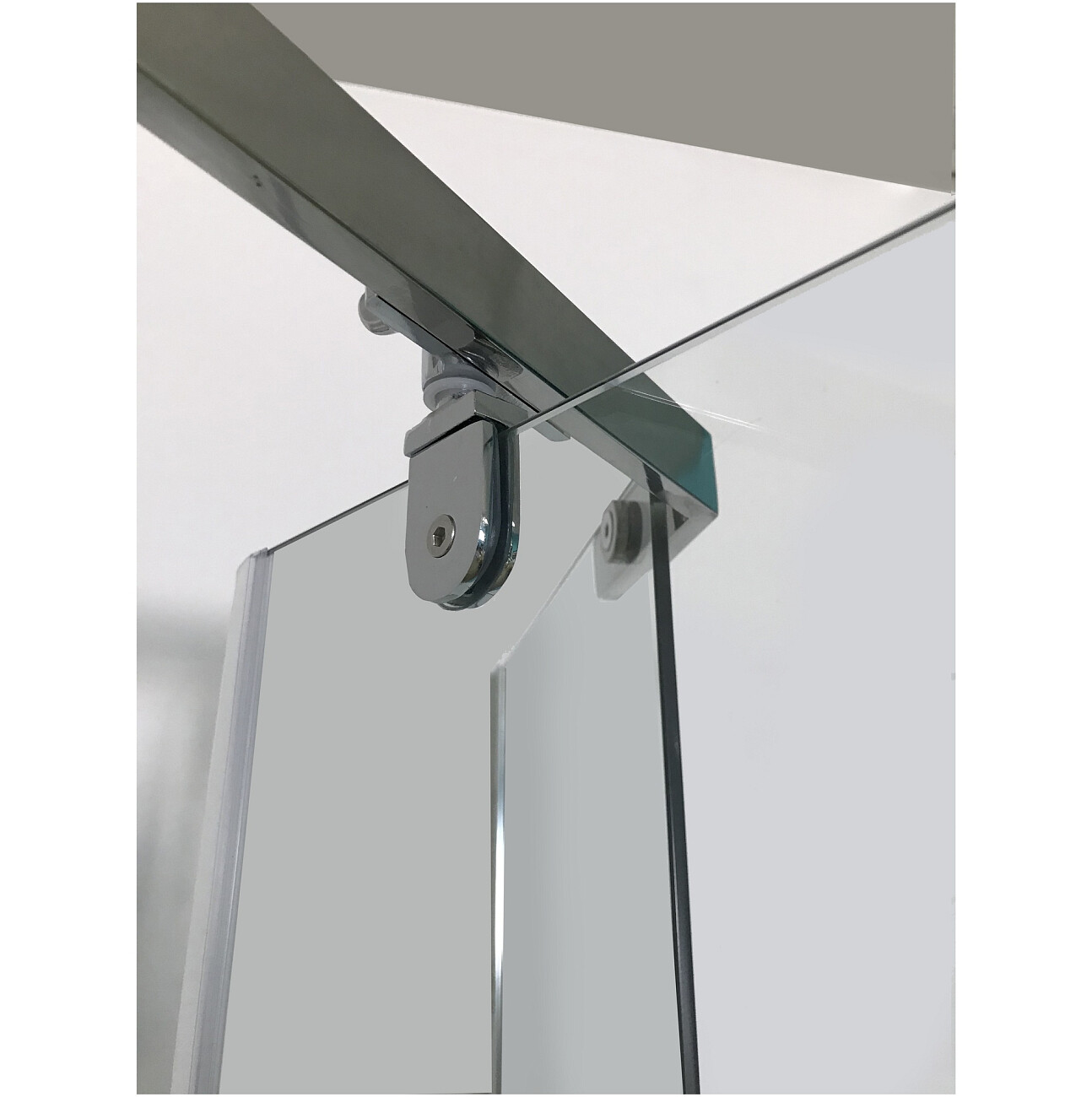 Душевая кабина квадратная без крыши с низким поддоном 90х90 см хром, белая Cerutti SPA Mimi 901T - изображение 5