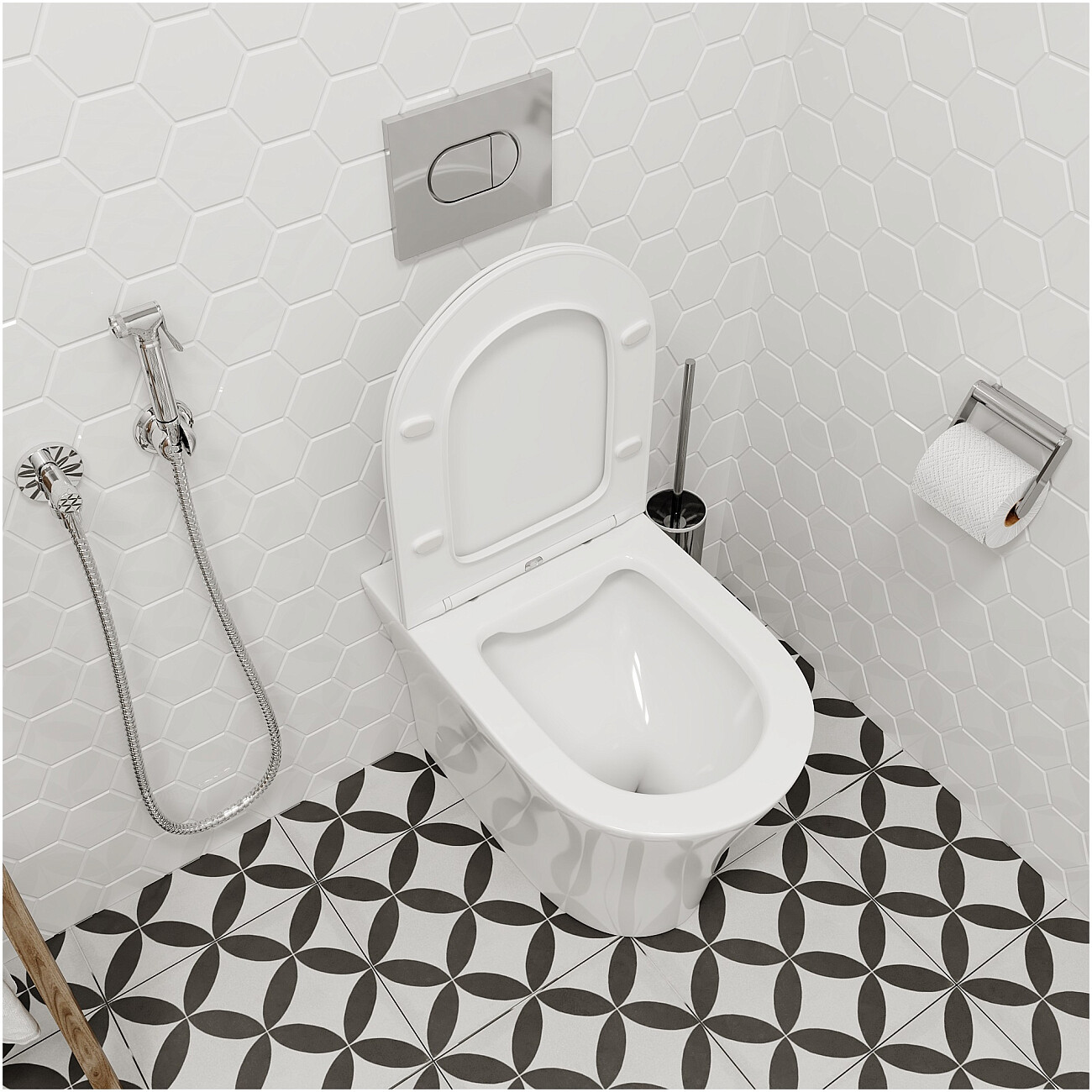 Унитаз приставной безободковый белый Cerutti SPA Adige F CT8907 - изображение 6