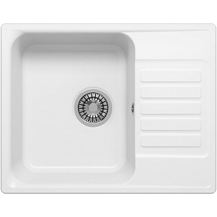 Мойка кухонная кварцевая прямоугольная туман Polygran Quartz Bond-600 688285