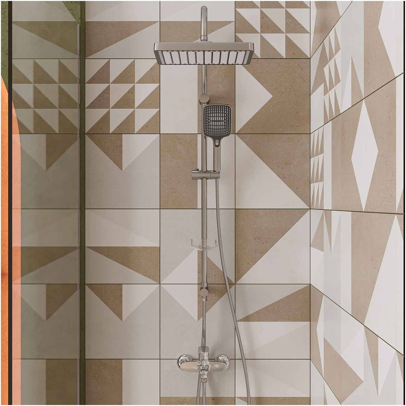 Душевая стойка с верхним душем хром Stworki "Хадстен" S17180CR - изображение 6