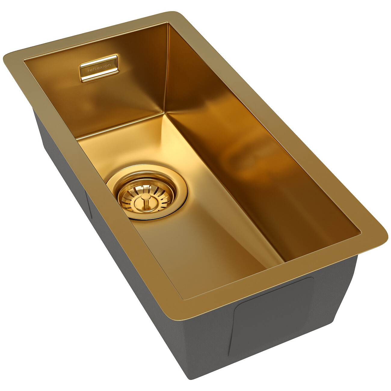 Дополнительная чаша для мойки из нержавеющей стали 44х22 см золото Reflexion Como RX2022GD - изображение 4