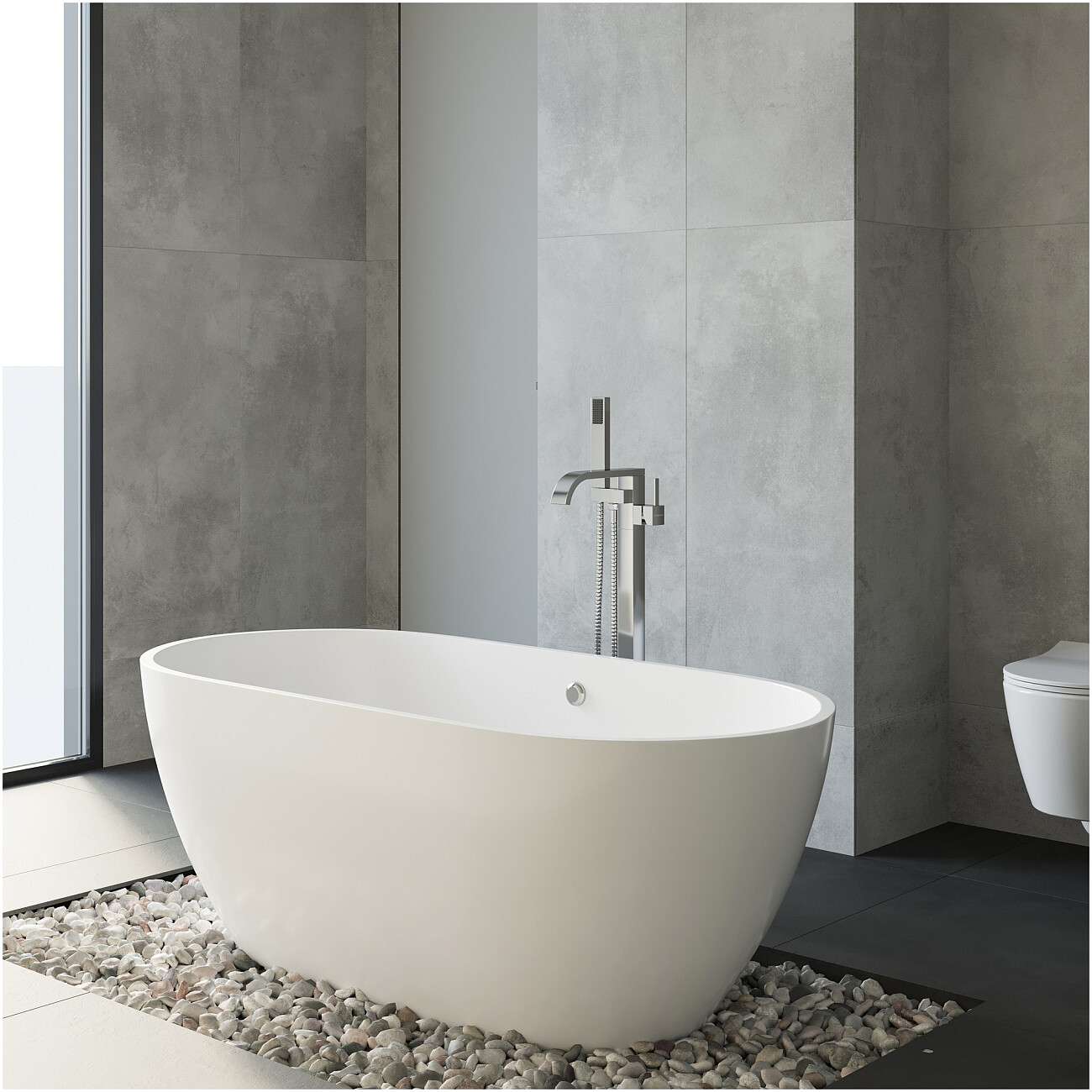 Смеситель напольный для ванны с душем хром Stworki "Эстерсунд" S31080CR - изображение 3