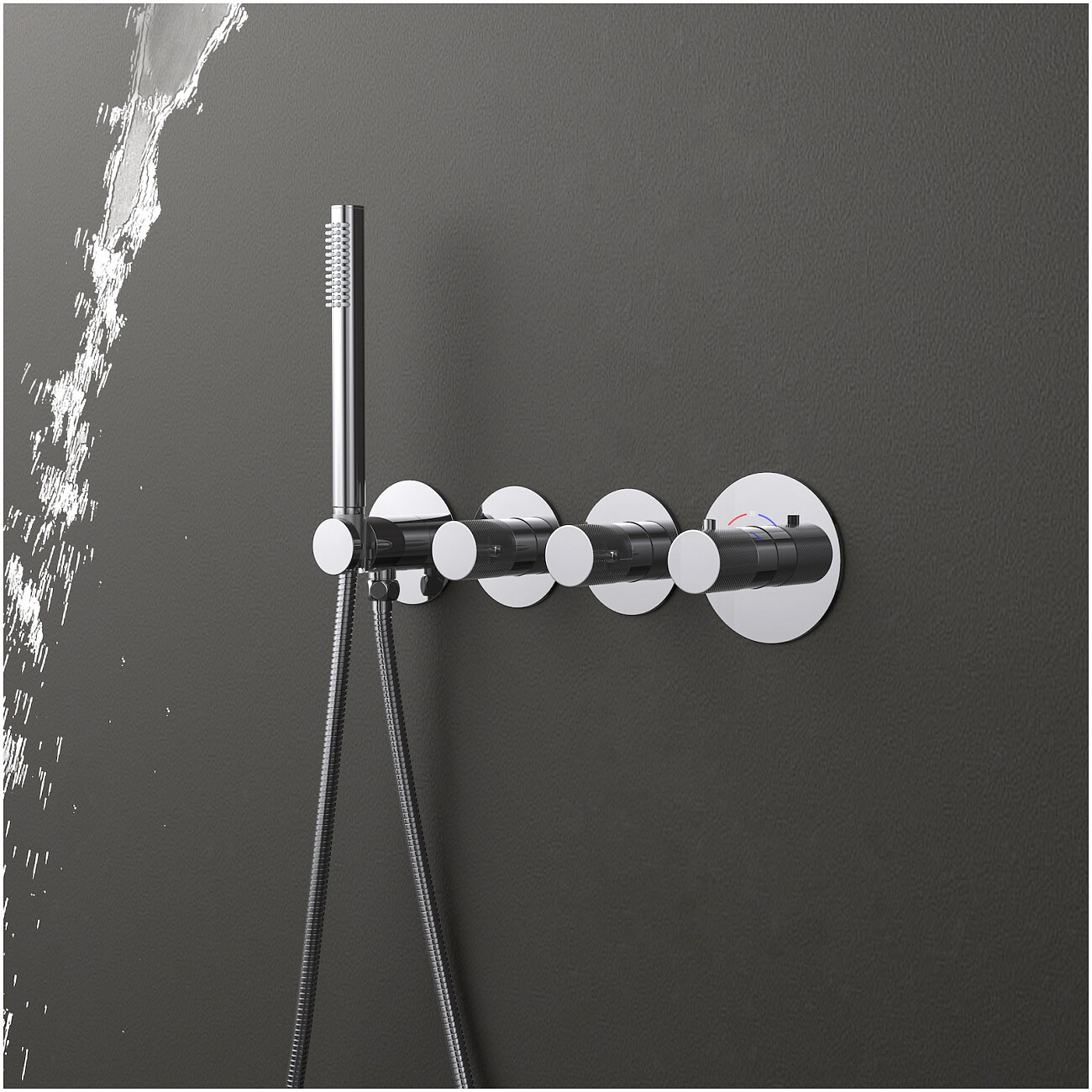 Душевой комплект встраиваемый с верхним душем и термостатом хром Timo Saona SX-2350-00SM - изображение 5