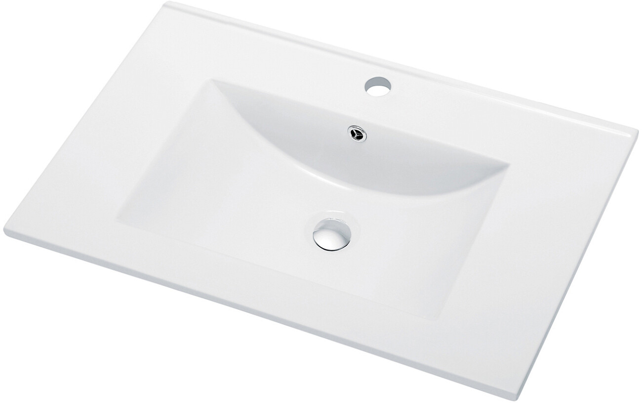 Раковина накладная фарфоровая прямоугольная 46,5х81,5 см белая Stworki "Ольтен" OLT-03kv - изображение 2