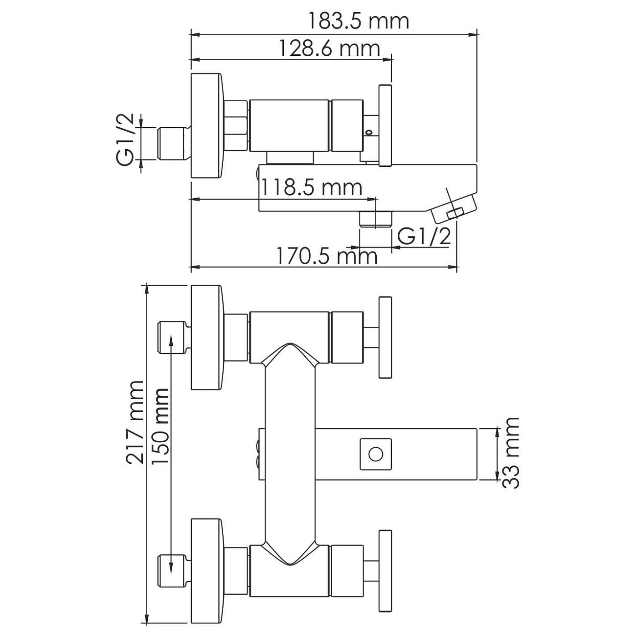 Душевой комплект с лейкой и коротким изливом хром Wasserkraft Weser 7801 - изображение 5