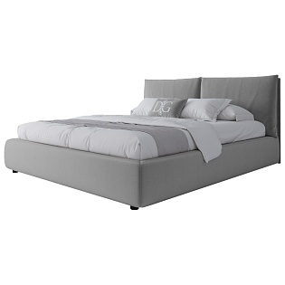 Кровать двуспальная 180х200 серая Bubble