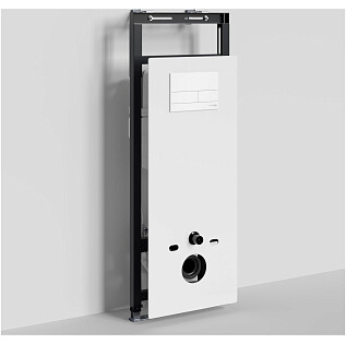 Инсталляция для унитаза с кнопкой смыва белой Wasserkraft Salm 27TLT.010.ME.WH.WM04