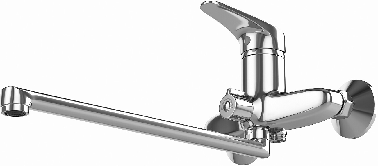 Смеситель универсальный однорычажный с душевым гарнитуром хром Diwo "Архангельск" AR-02cr - изображение 8