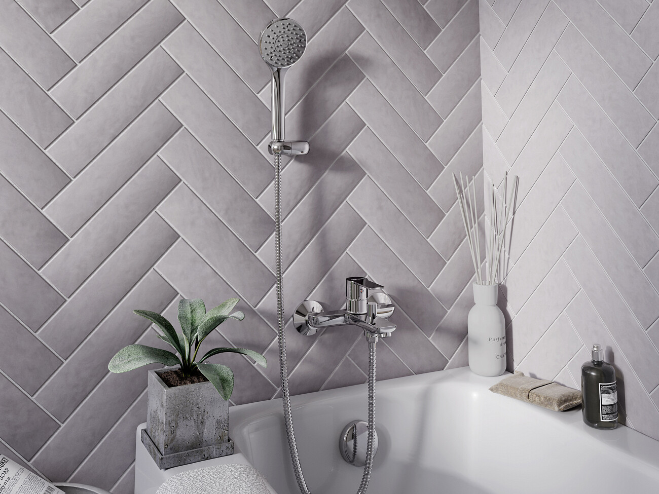 Душевая стойка с держателем хром Stworki "Дублин" HFDB91100 - изображение 7