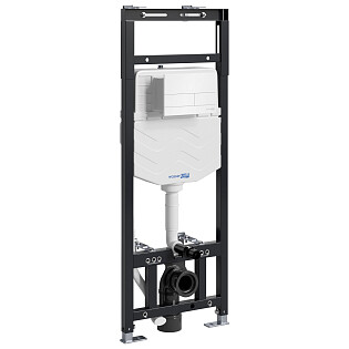 Инсталляция для подвесного унитаза с белой, хром кнопкой Wasserkraft Alme 15TLT.010.ME.WH04