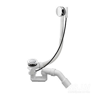 Слив-перелив для ванны полуавтомат круглый хром Aquatek Wirquin ST-0000010