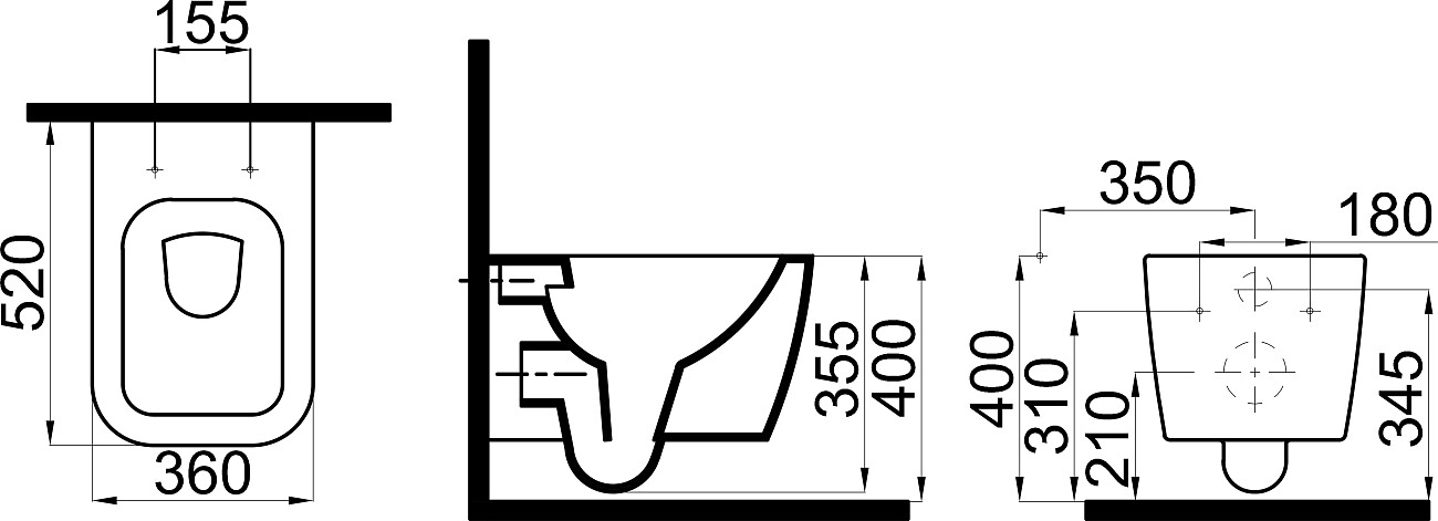 Унитаз с инсталляцией и кнопкой белый, хром Stworki "Монтре" SETK3204-2616, ProLT 0026-2020, 0040 - изображение 3