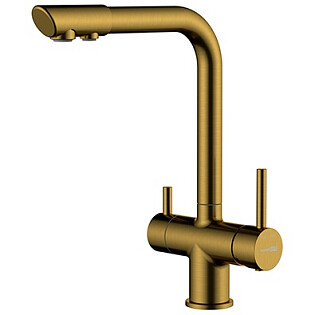Смеситель для кухни под фильтр из латуни золотой Wasserkraft A8387