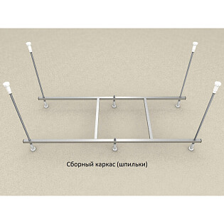 Каркас для ванны алюминиевый прямоугольный 70х180 см хром Aquatek &quot;Мия 180&quot; KAR-0000055