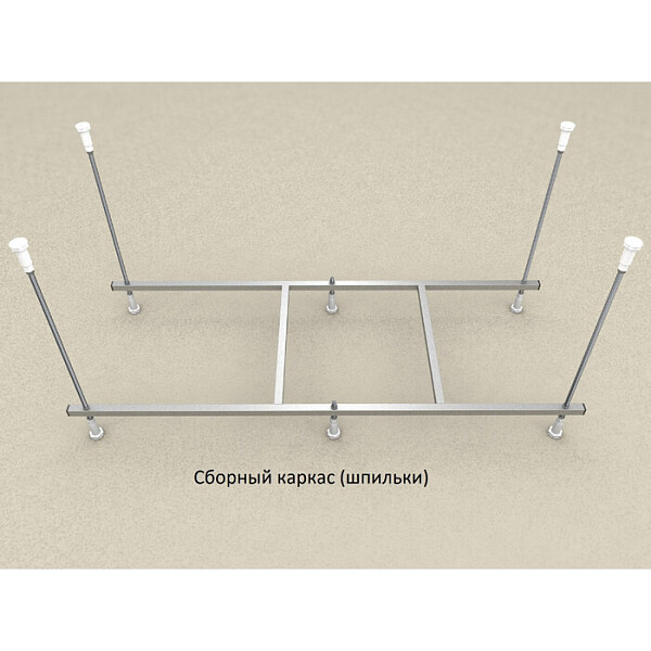 Каркас для ванны алюминиевый прямоугольный 70х180 см хром Aquatek "Мия 180" KAR-0000055 - изображение 1