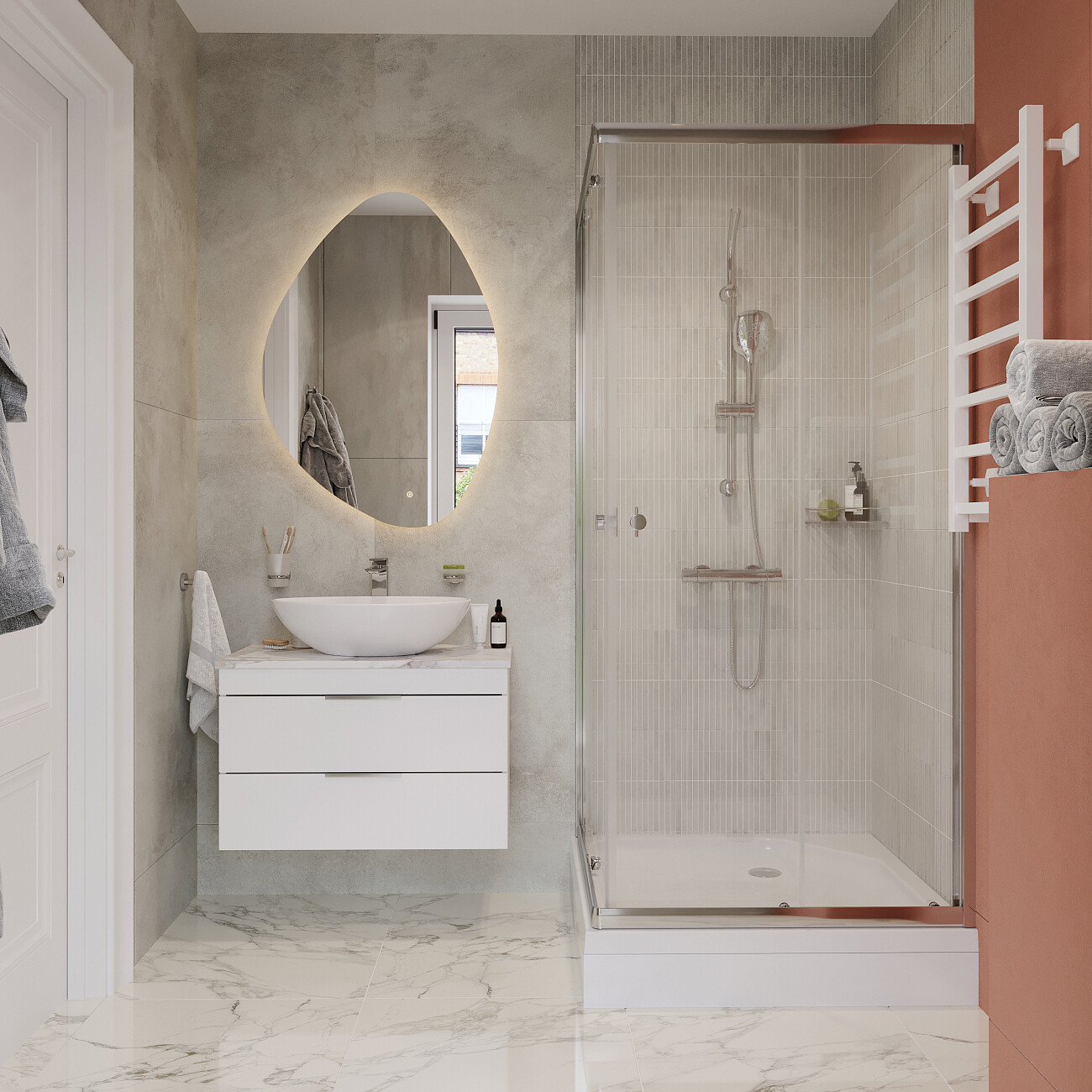 Душевая стойка с держателем хром Stworki "Копенгаген" KP-07cr - изображение 4