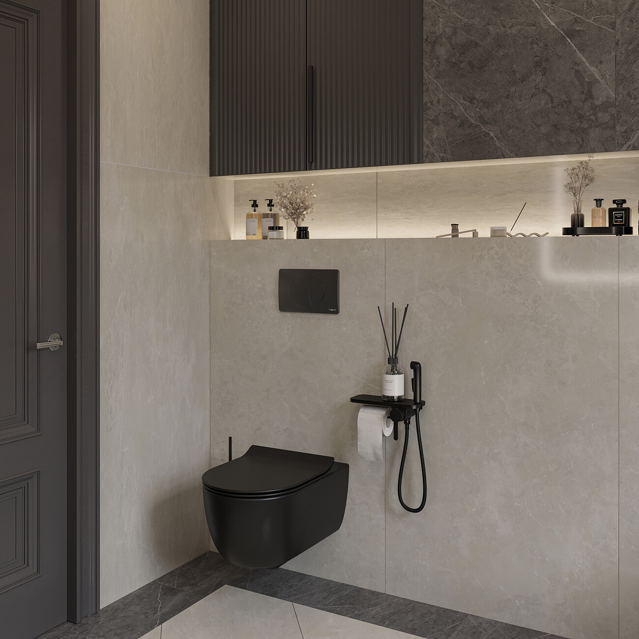 Гигиенический душ со смесителем с внутренней частью черный Stworki "Стокгольм" HFSG35030 - изображение 5