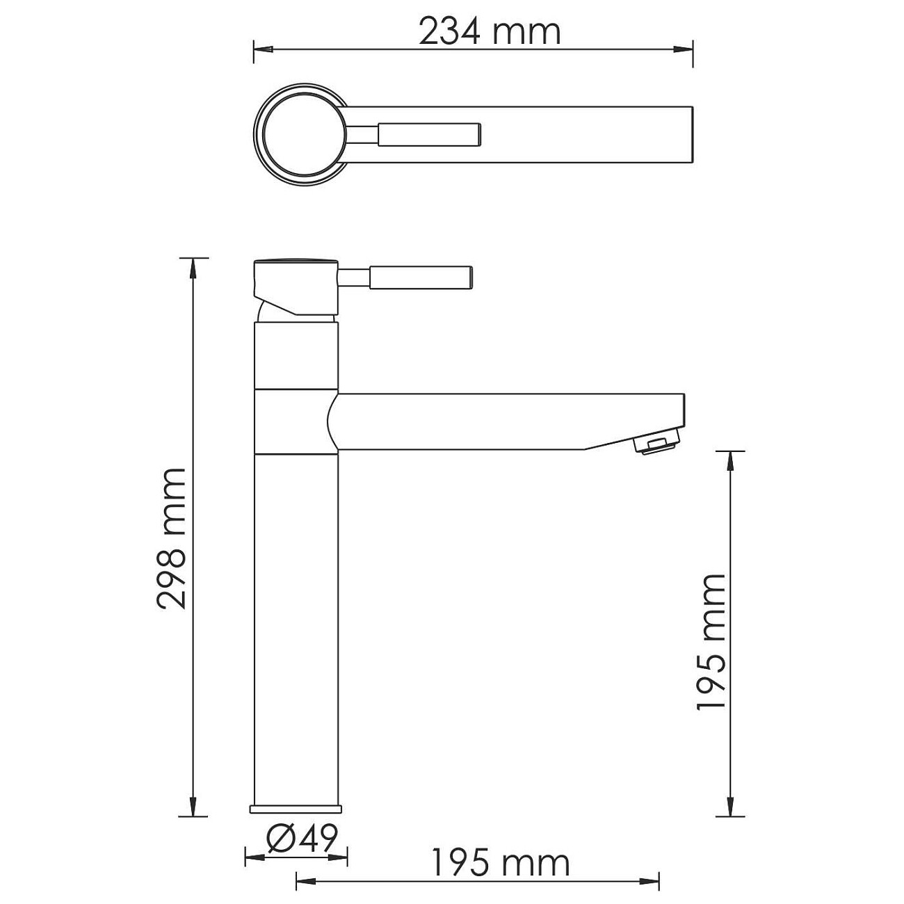 Смеситель для кухни из латуни светлая бронза Wasserkraft A8137 - изображение 11