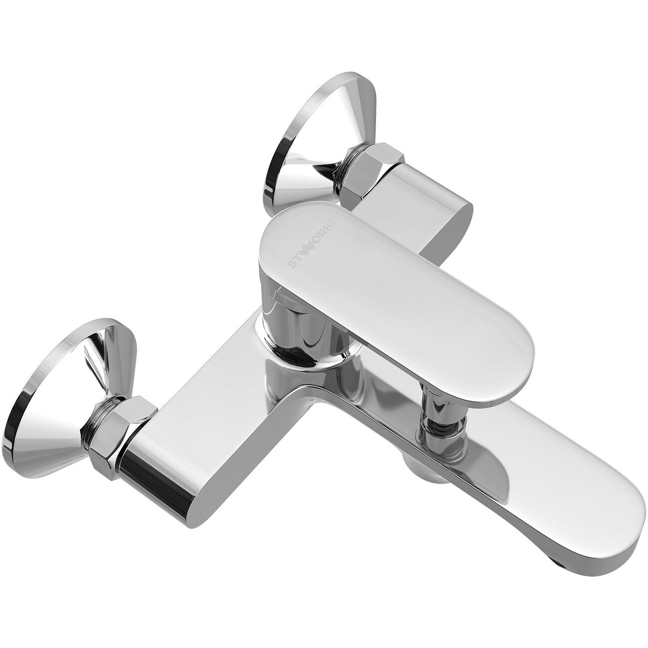 Смеситель для ванны с душем настенный хром Stworki "Ноттвиль" S34100CR - изображение 9