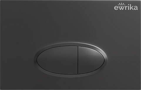 Кнопка смыва черная матовая Ewrika 0054