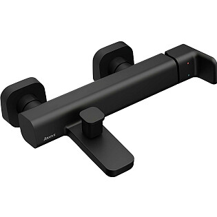 Смеситель для ванны однорычажный черный матовый Ravak 10° Free X070152