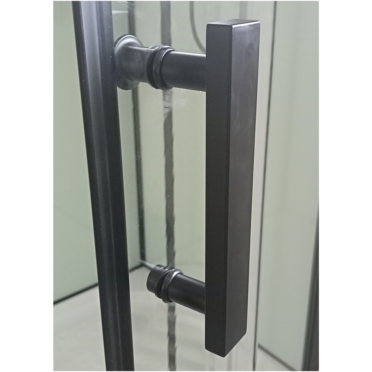 Душевая кабина квадратная без крыши с низким поддоном 90х90 см черная Cerutti SPA Bella 901B - изображение 19