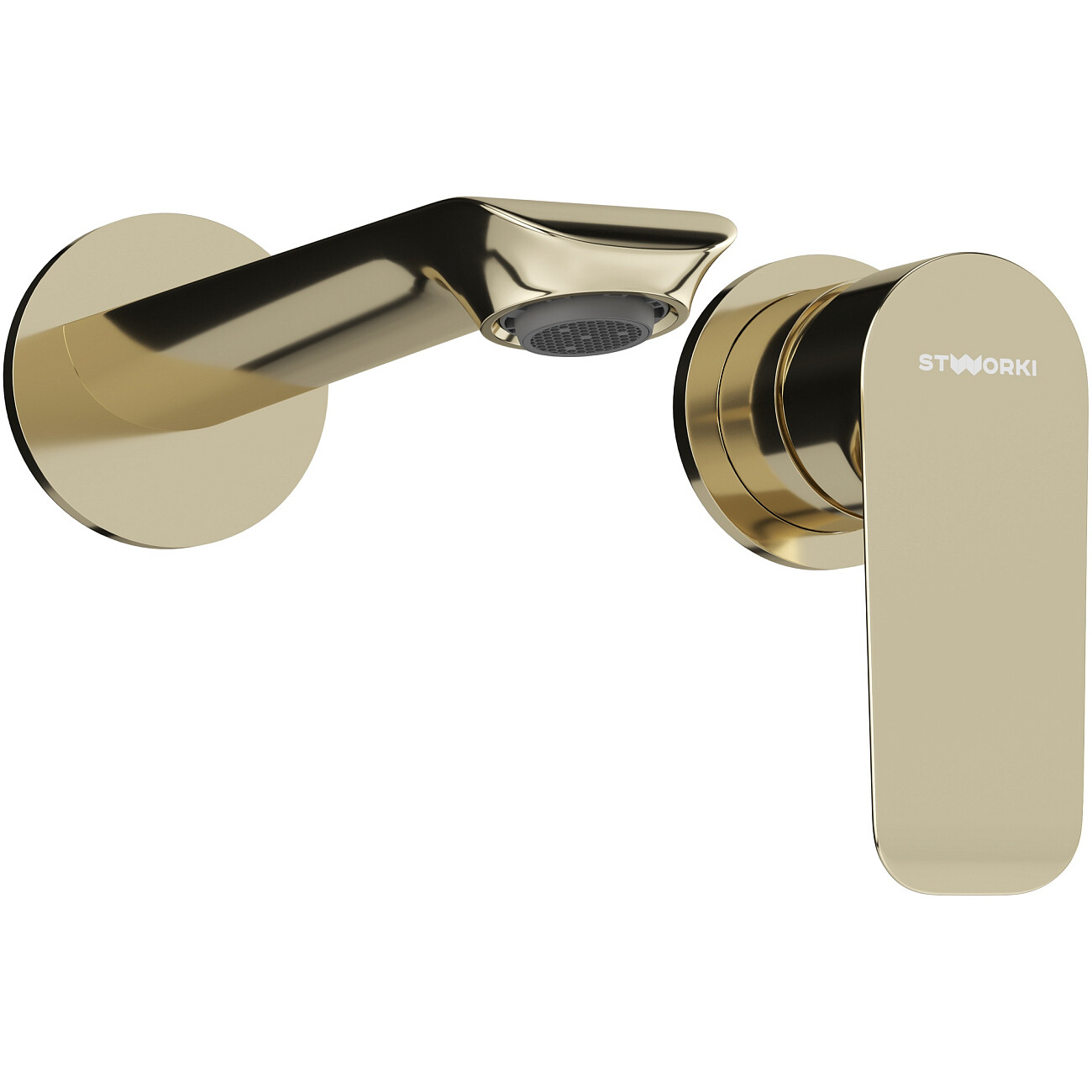 Смеситель для раковины встраиваемый золотой Stworki "Копенгаген" S42040GG - изображение 8