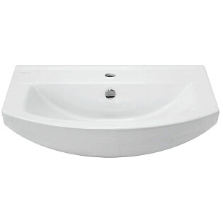 Раковина накладная фарфоровая полукруглая 43х75 см белая Sanita Luxe Best-75 4630032683801