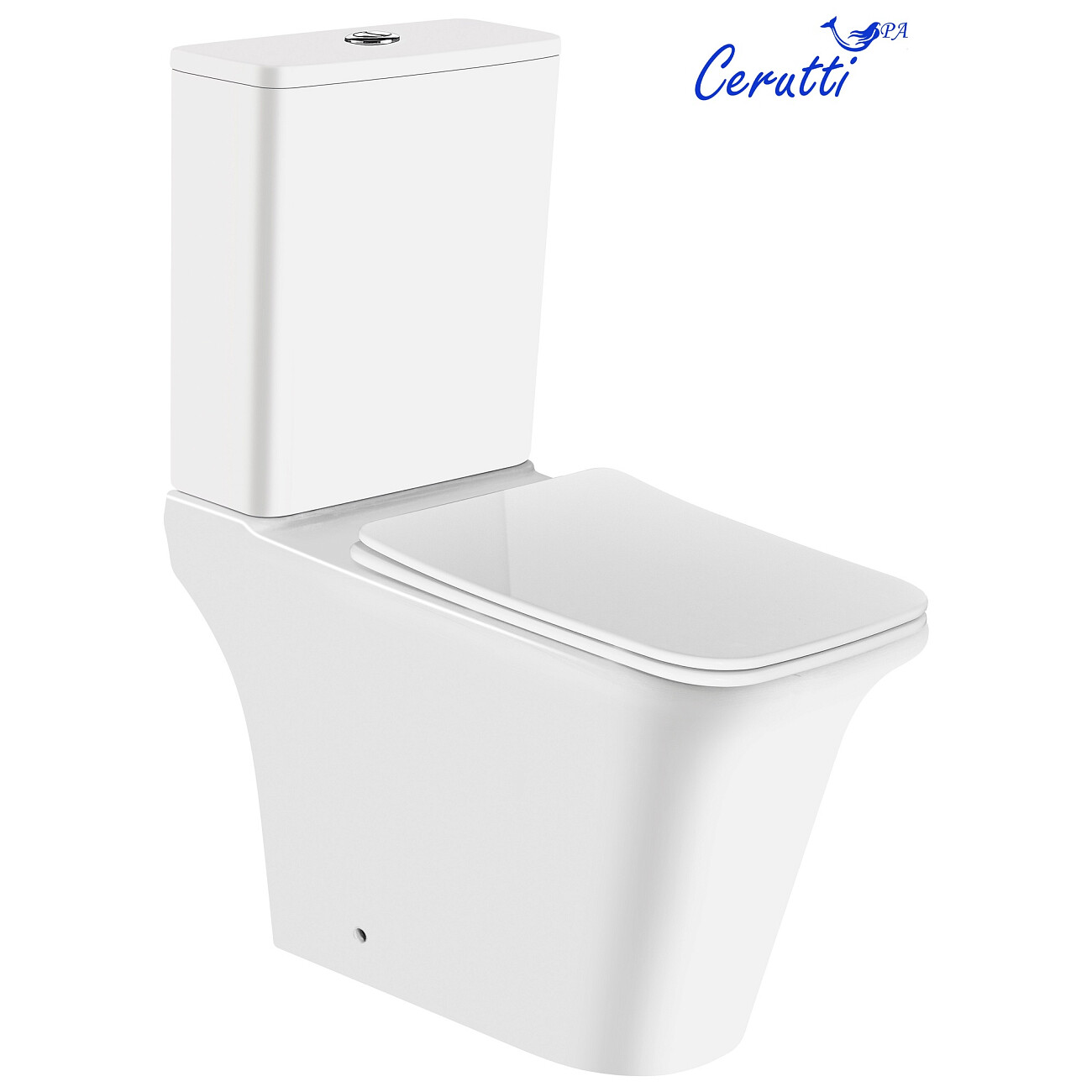 Унитаз напольный безободковый с сиденьем белый Cerutti SPA NIivolet CT8457 - изображение 2