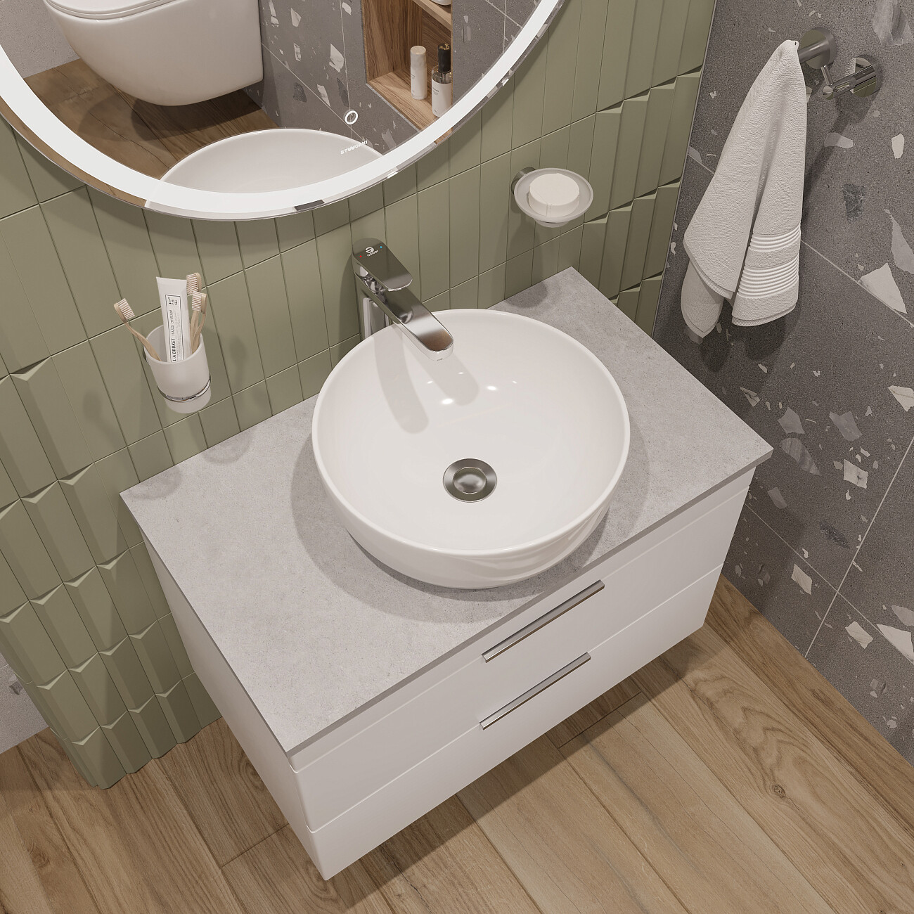 Смеситель для раковины однорычажный хром Stworki "Ноттвиль" NO-02cr - изображение 7