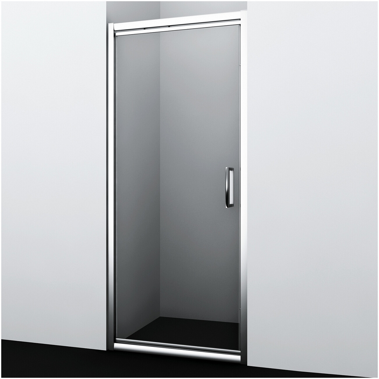 Душевая дверь распашная 80х200 см прозрачная, хром Wasserkraft Salm 27I27 - изображение 3