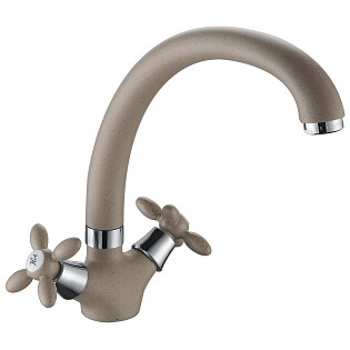 Смеситель для кухни двухвентильный бежевый D-Lin D153808-W