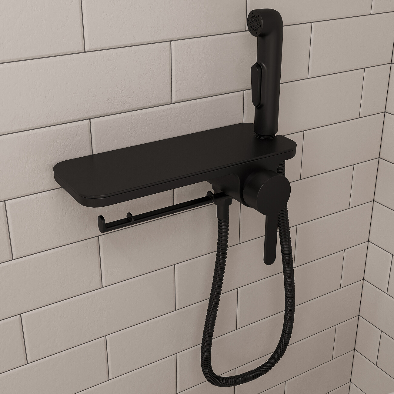 Гигиенический душ со смесителем с внутренней частью черный Stworki "Стокгольм" HFSG35030 - изображение 6