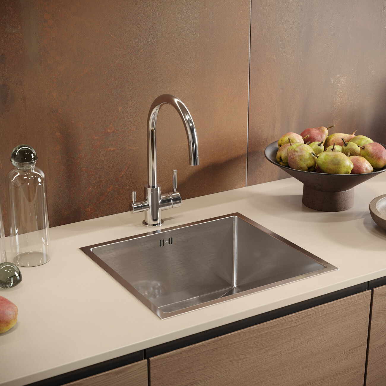 Смеситель для кухни однорычажный с изливом для фильтрованной воды хром Domaci "Равенна" DC 3007 - изображение 6