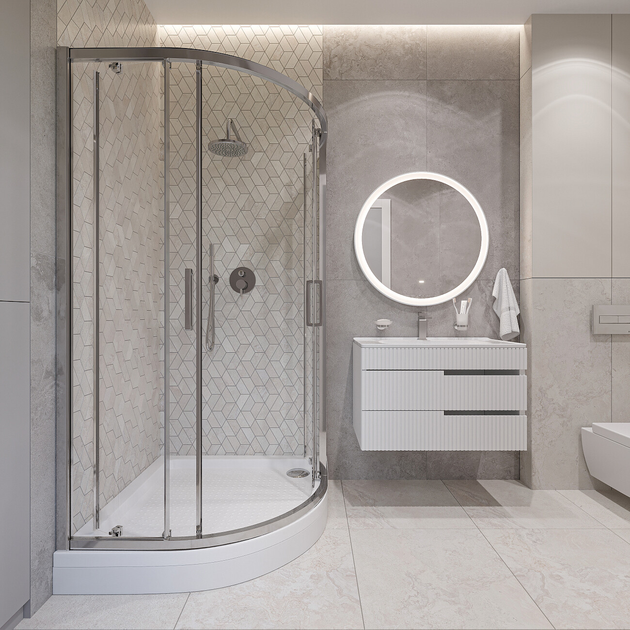 Поддон для душа акриловый четверть круга 100х100 см Diwo DS-circle - изображение 4