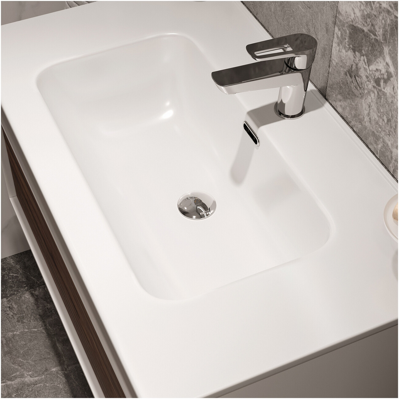 Раковина мебельная фаянсовая 80 см белая Stworki "Вестервик" - изображение 4