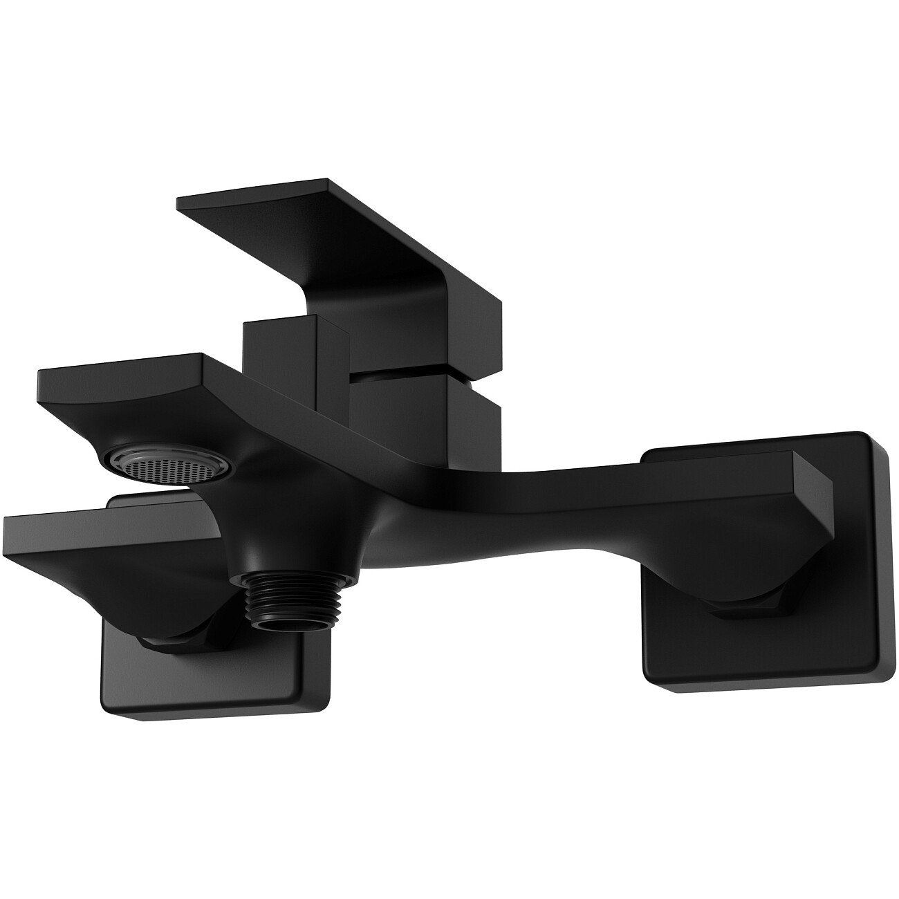 Смеситель для ванны с душем настенный черный Stworki "Карлстад" S35100MB - изображение 8