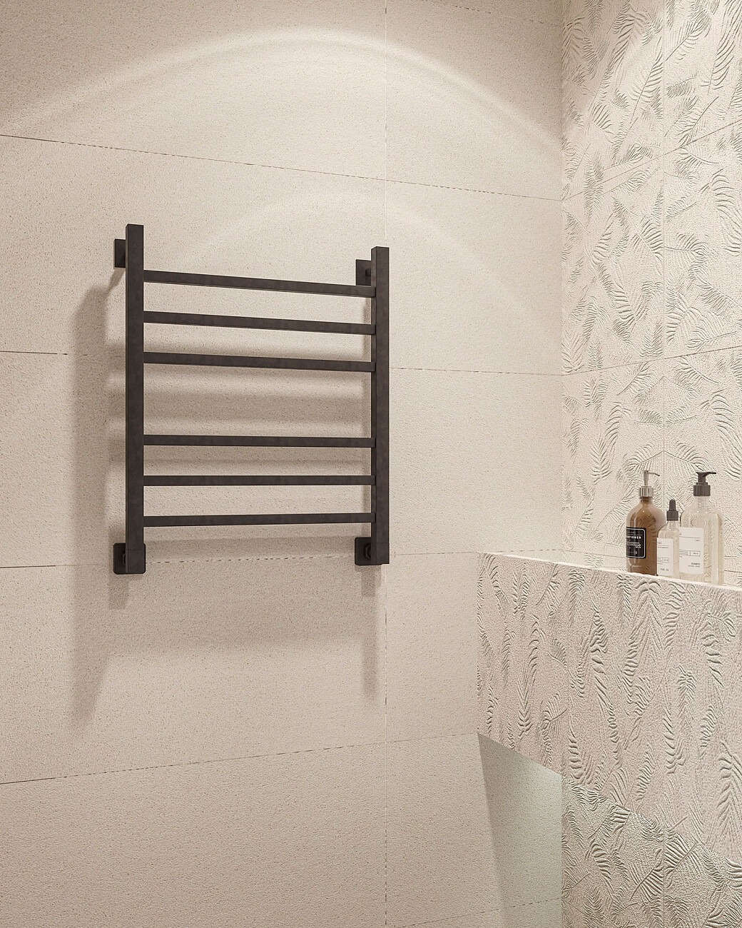 Полотенцесушитель водяной 60х50 см черный Ewrika "Деметра" LP 4656759171353 - изображение 9