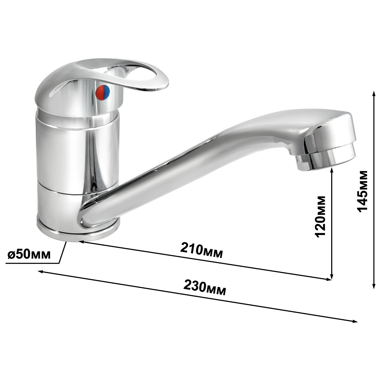 Смеситель для кухни однорычажный хром Juguni Phoenix JGN0420 0402.610 - изображение 10