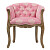 Кресло с мягкими подлокотниками светло-розовое Cabriole Elizabeth