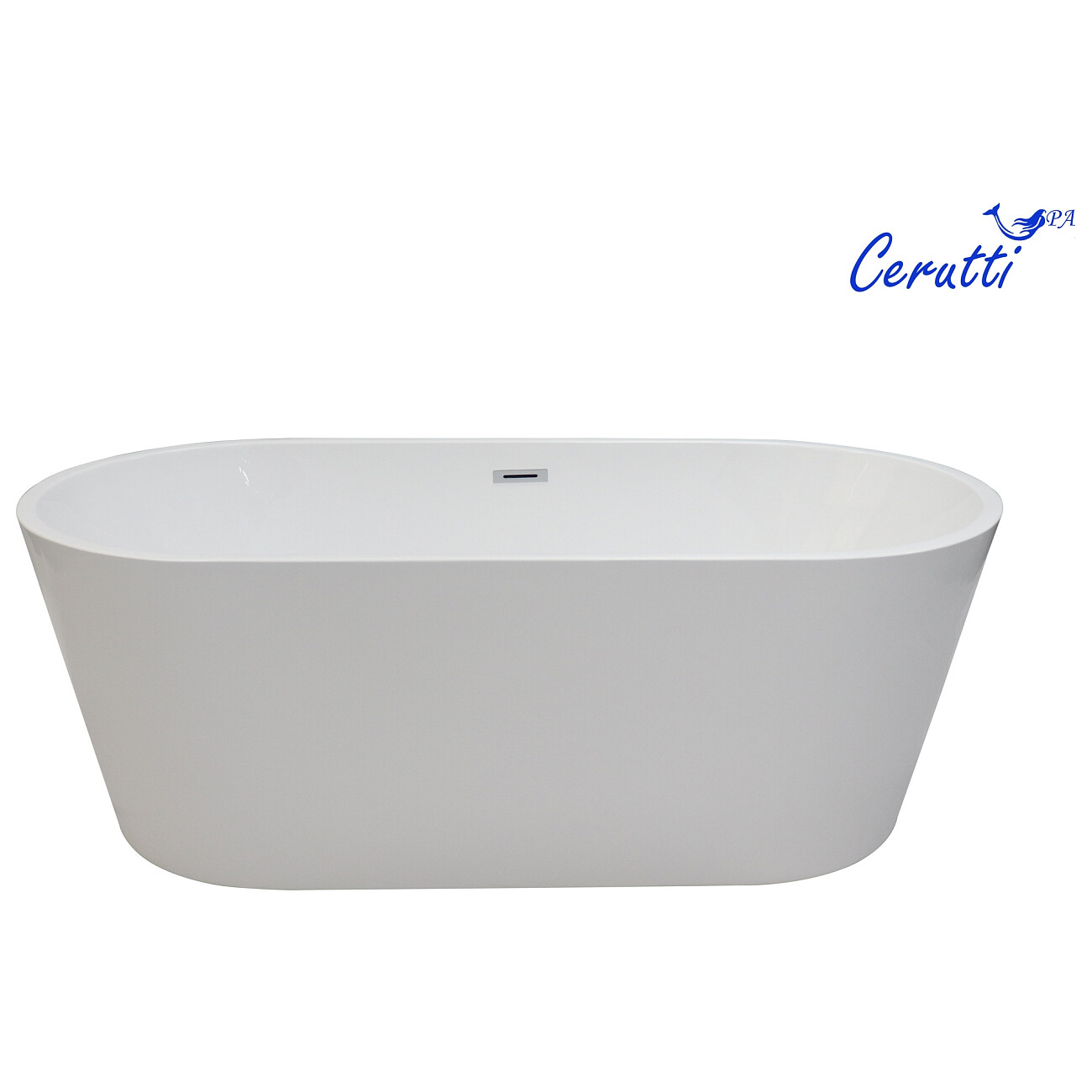 Ванна акриловая отдельностоящая 170 см белая Cerutti SPA Resia CT10304 - изображение 5